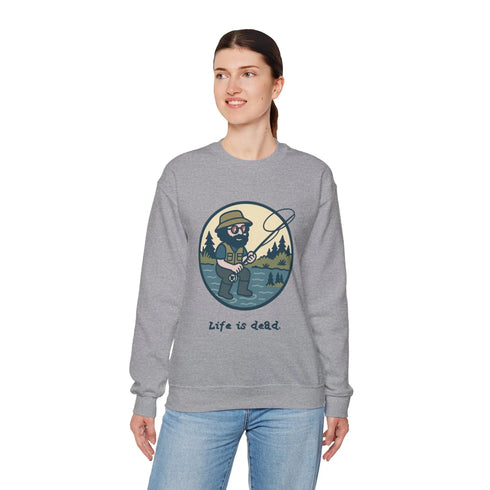 Grateful Dead - Fly Fishin' Jerry | Life is dead. Crewneck Sweatshirt - StealieShop